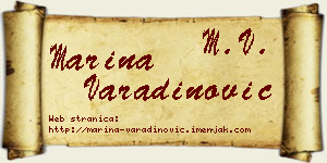 Marina Varadinović vizit kartica